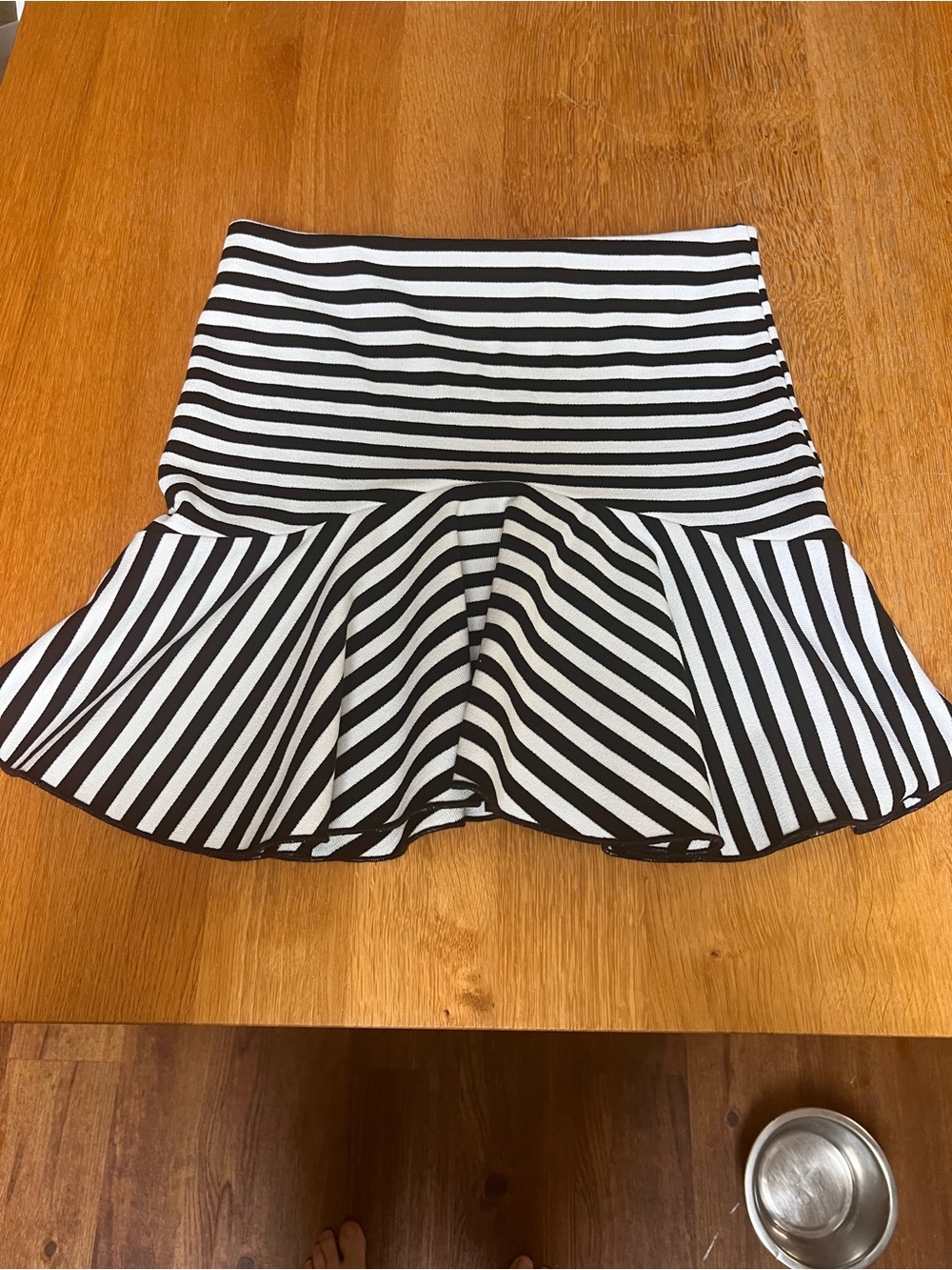 💕BOGO💕 Zara Black and White horizontal & diagonal Striped Skirt